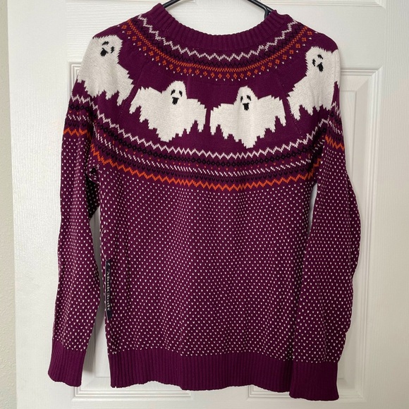 ModCloth | Here For the Boos Fair Isle Ghost Sweater - Picture 2 of 10